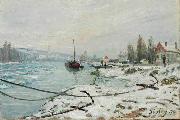 Alfred Sisley Effect of Snow at Saint Cloud France oil painting artist